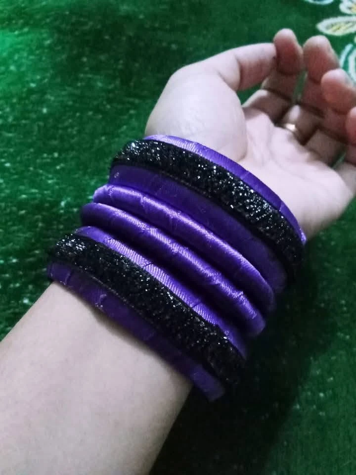 Beautiful Handmade Silk Thread Kundan Bangles Set For Women & Girls (All Occasions)